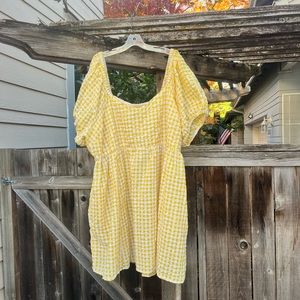 Yellow Gingham Dress